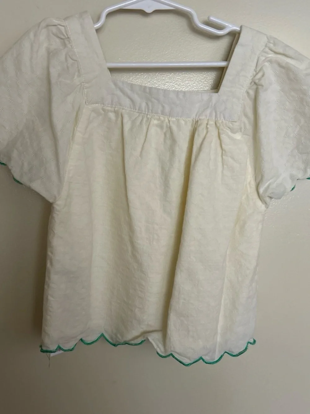 Disney Cream Girls' Embroidered Top with Colorful Character Art